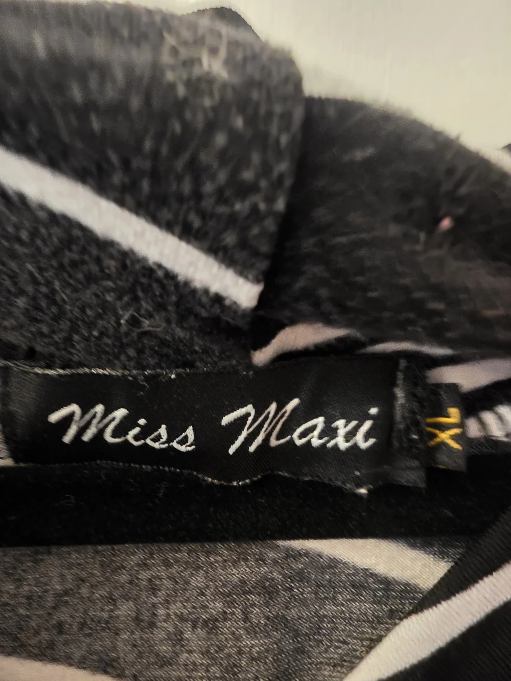 Black & White Striped Cowl Neck Maxi Dress